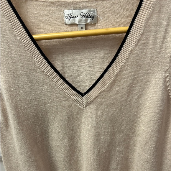 Sport Haley Cream V-Neck Sweater Vest - Picture 3 of 10